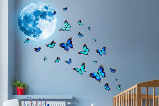 Blue Moon Wall Decal